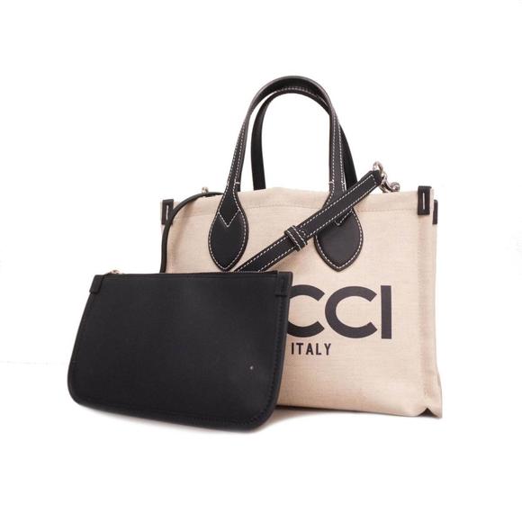 GUCCI Handbags - Gucci handbag 772144 canvas ivory navy ladies